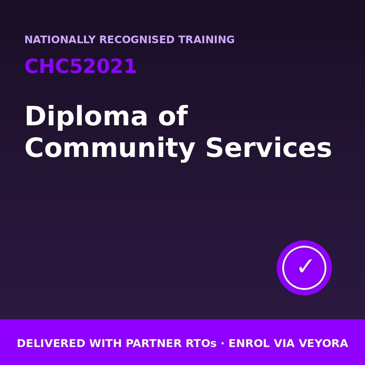 Diploma of Community Services · CHC52021 - Veyora