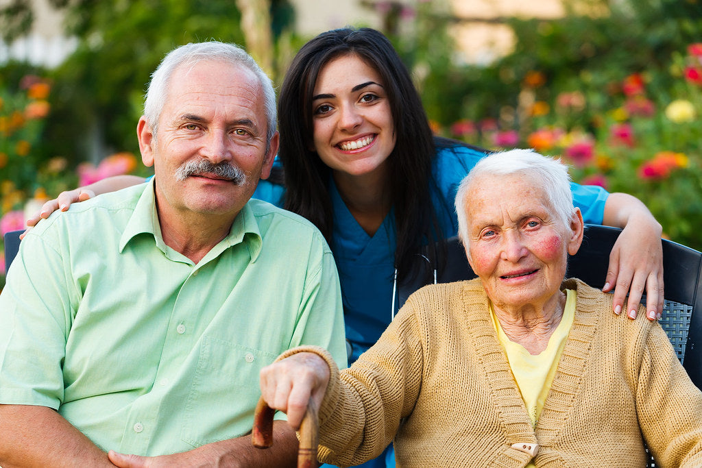 Support worker with participants